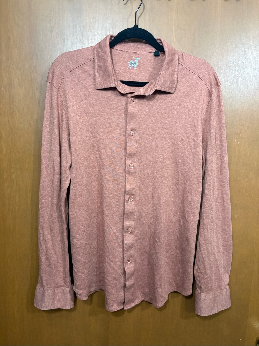 Raffi Men's Long-Sleeve Button-Down Shirt in Dusty Rose